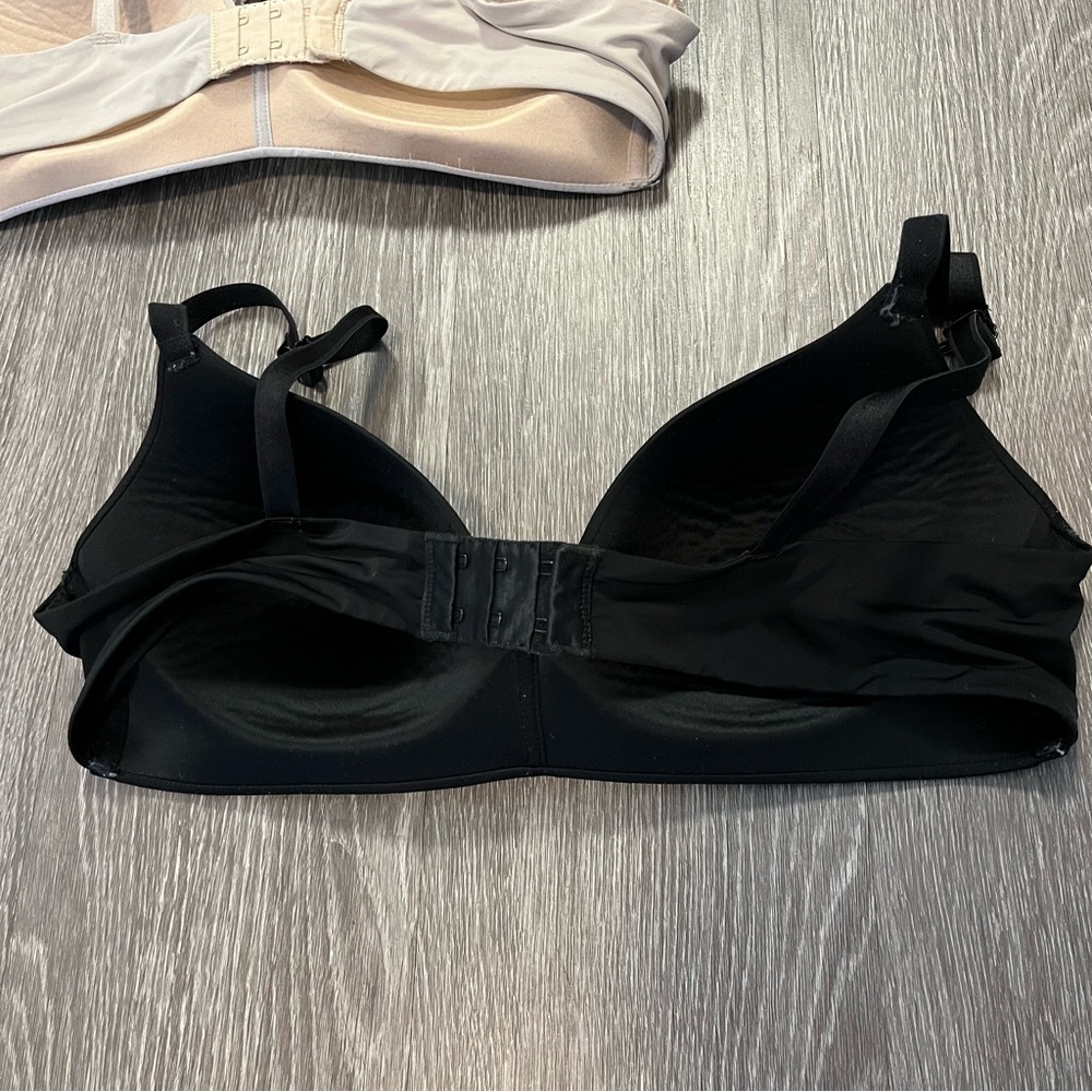 🤍 Auden Womens Bliss Lightly Lined Wirefree Bra Bundle 36B Soft Beige Black 🤍 - Picture 6 of 7
